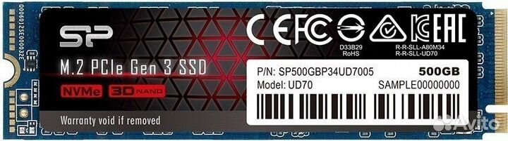 SSD 500Gb Silicon Power UD70 (SP500GBP34UD7005)