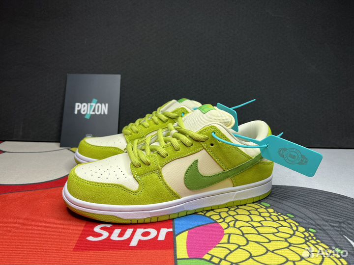 Nike sb dunk low green apple