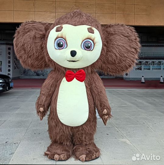 Чебурашка,костюм надувной,ростовая кукла новая