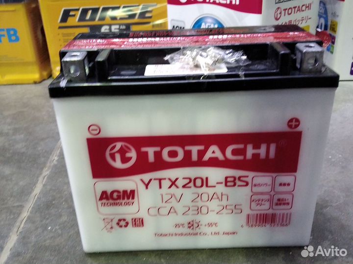 Аккумулятор Totachi Ytx20L-BS 20ач AGM