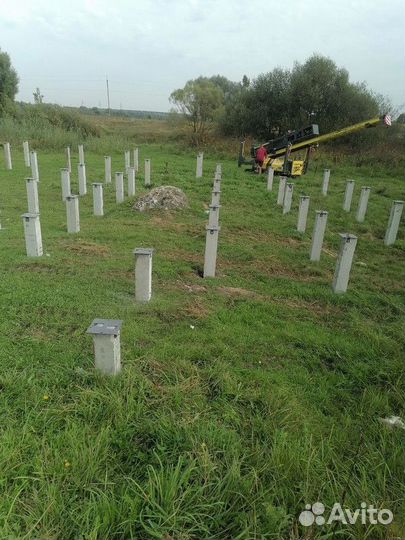 Железобетонные жб сваи / Фундамент за 1 день