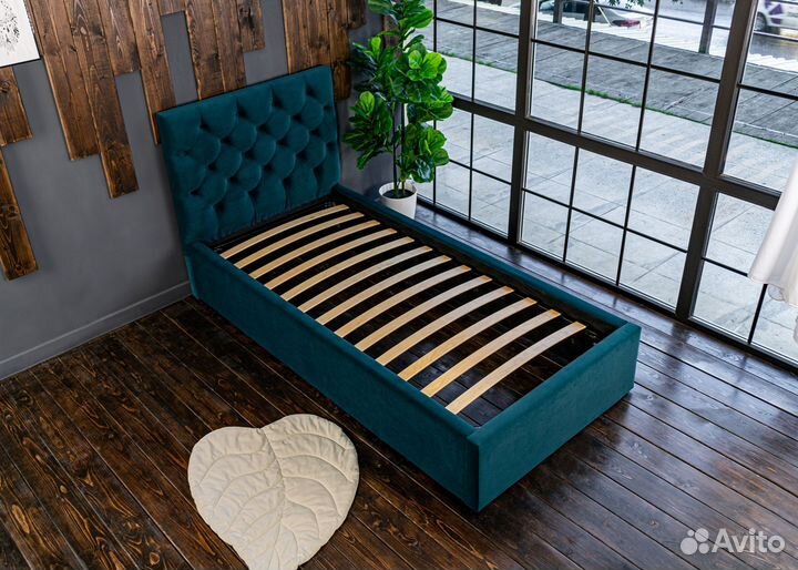 Кровать односпальная 90х200 барокко