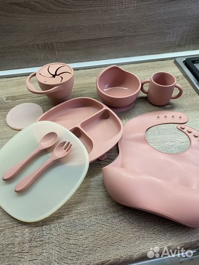 Набор детской силиконовой посуды