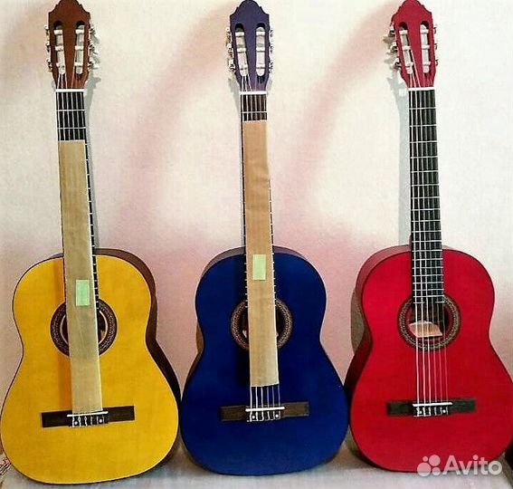 Гитара детская размер 1/2 новая оранжевая