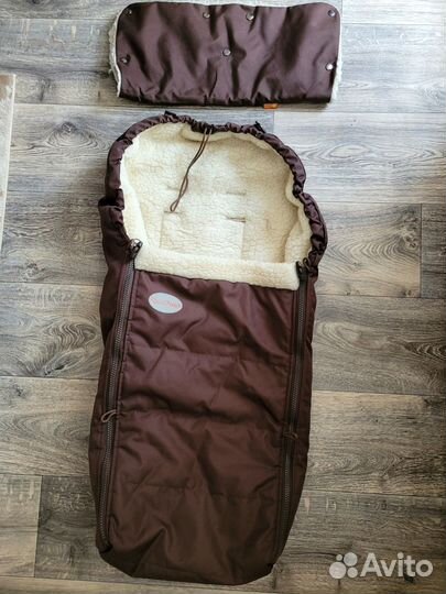 Конверт зимний на овчине в коляску, санки