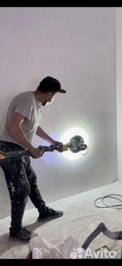 Шпаклевка и окраска стен Механическая