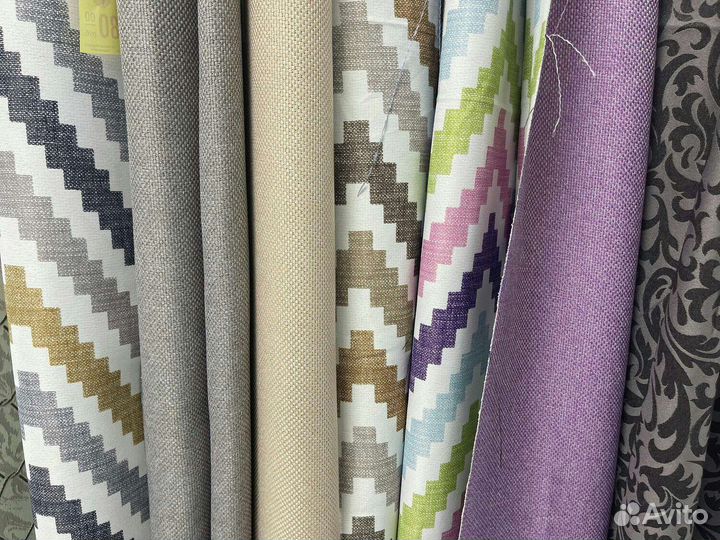 Шторы рогожка геометрия
