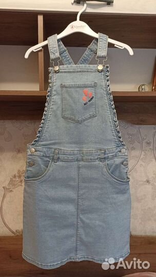 Новый Джинсовый комбинезон для девочки