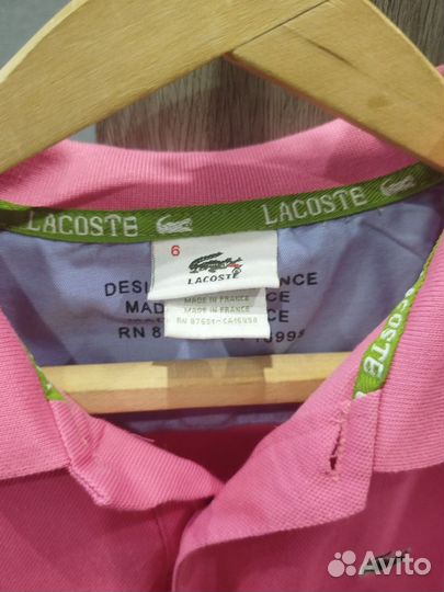 Поло lacoste розовое