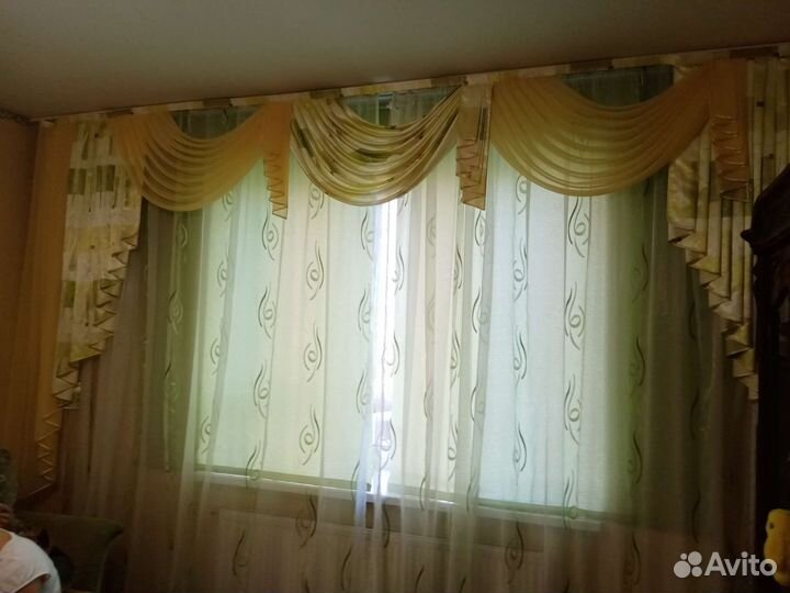 Шторы с ламбрекеном бу