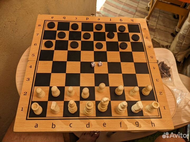 Набор: шахматы + шашки + нарды
