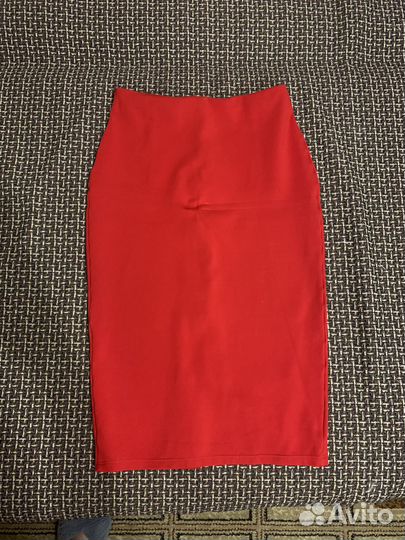 Юбка карандаш lime красная,бандажная 42,44р