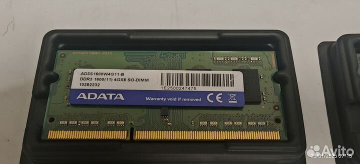 Оперативная память adata ddr3 sodimm 8 Gb (4x2)