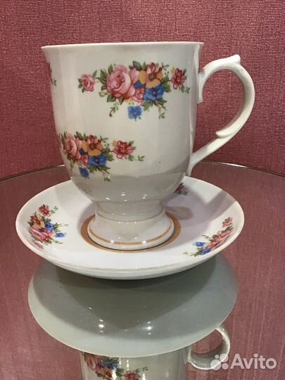 Бокал с блюдцем СССР 500 мл