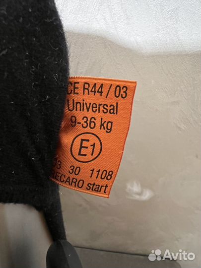 Немецкое автокресло recaro start 9-36 кг