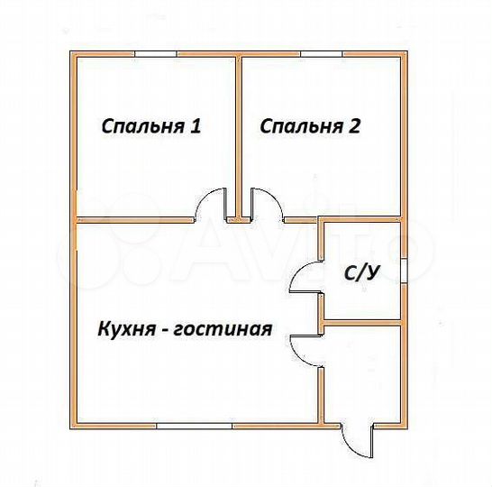 Дом 70 м² на участке 3 сот.