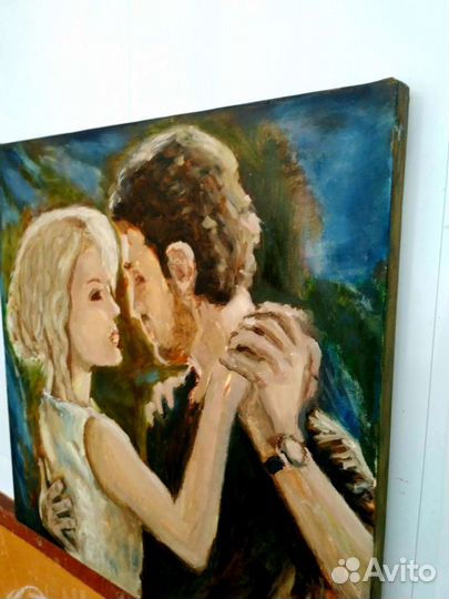 Картина с танцующий парой, маслом,холст,Танец