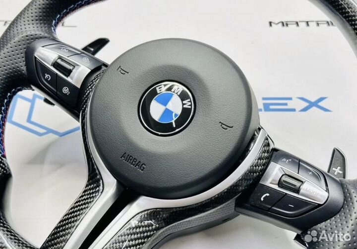 Руль карбон BMW F-серии, с оригинал подушкой