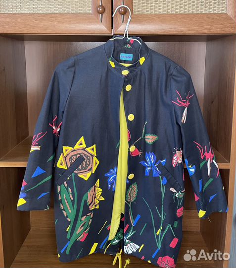 Плащ для девочки с цветочным принтом