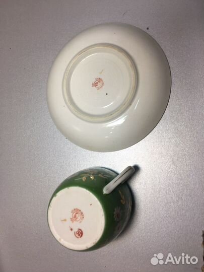 Чашка с блюдцем Песочное. 1960г. Люкс