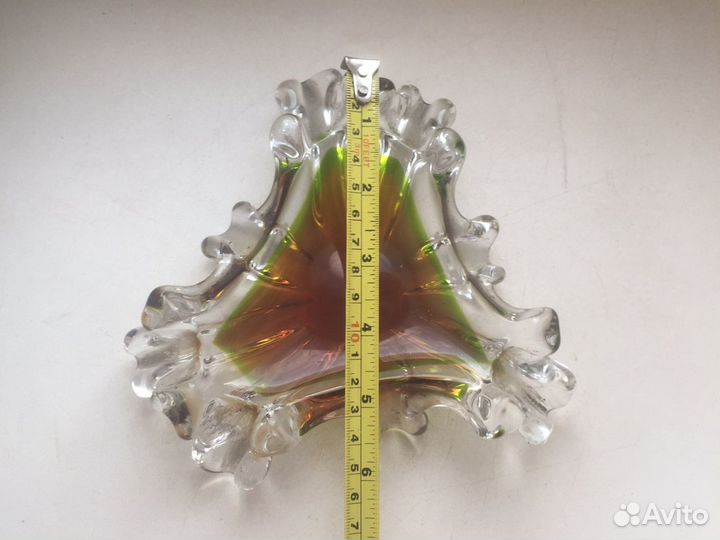 Пепельница богемское стекло