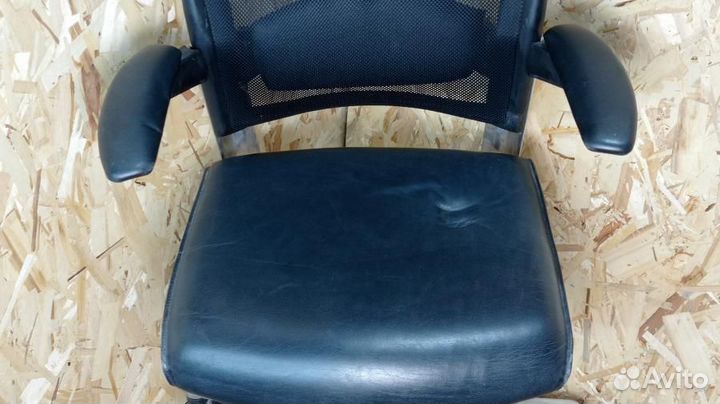 Элитное кресло нат.кожа Chairman Ergo 281 хром б/у