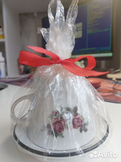 Чашечка + блюдце в подарочной упаковке