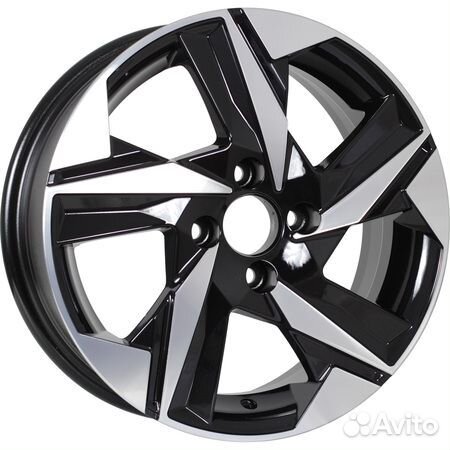 KDW KD1520 : 6x15 4*100 Et:46 Dia:54.1 Black Front Polished