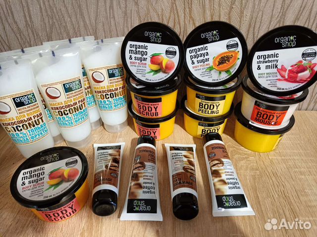 Скраб, мусс, гоммаж, маска для лица Organic Shop