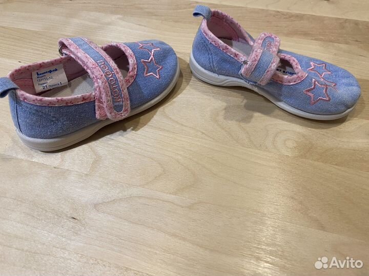 Текстильные туфли котофей, сабо из eva 21р