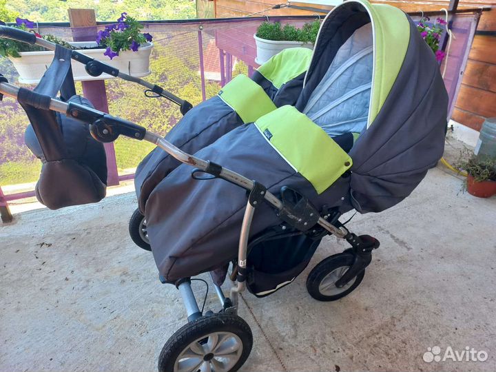 Коляска для двойни 3в1 Mikado Duet