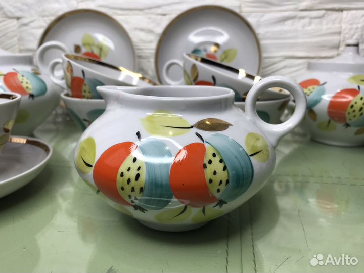 Чайный сервиз «Яблоки» Дулево СССР