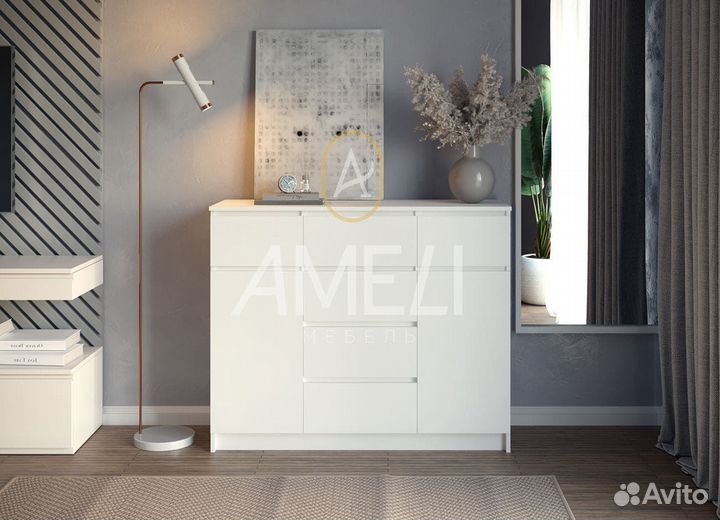 Комод в стиле икеа черный