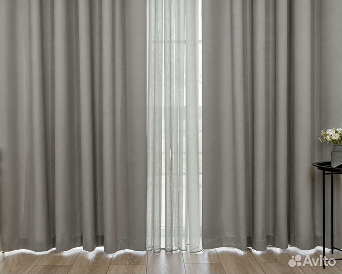 Шторы канвас Эдем Серый базальт