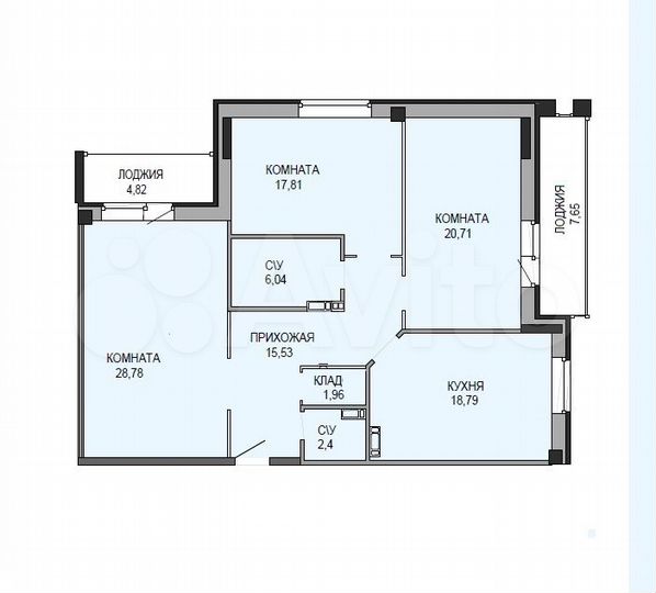 3-к. квартира, 120 м², 5/8 эт.