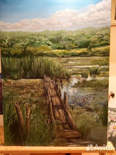 Картина маслом на холсте пейзаж
