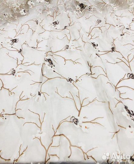 Тюль органза вышивка