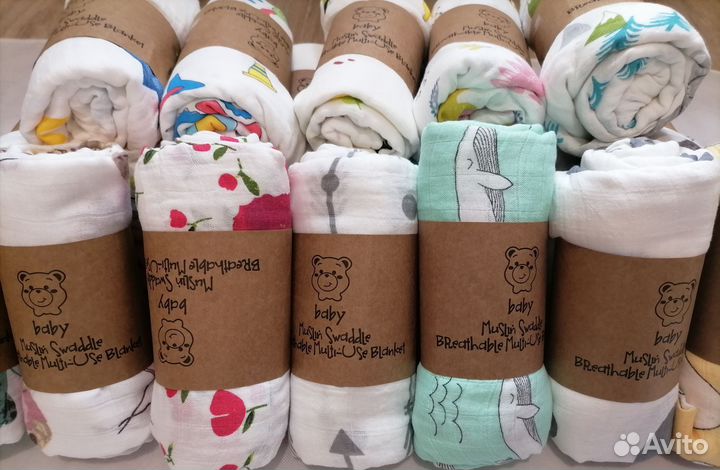 Пеленки муслиновые двухслойные Новые