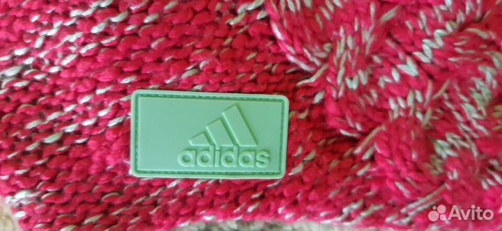 Шапка для девочки розовая Адидас