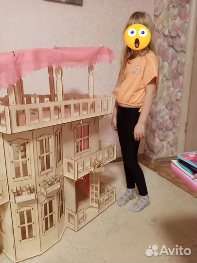 Кукольный домик для барби, из дерева