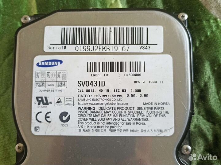 Жесткий диск Samsung sv0431d