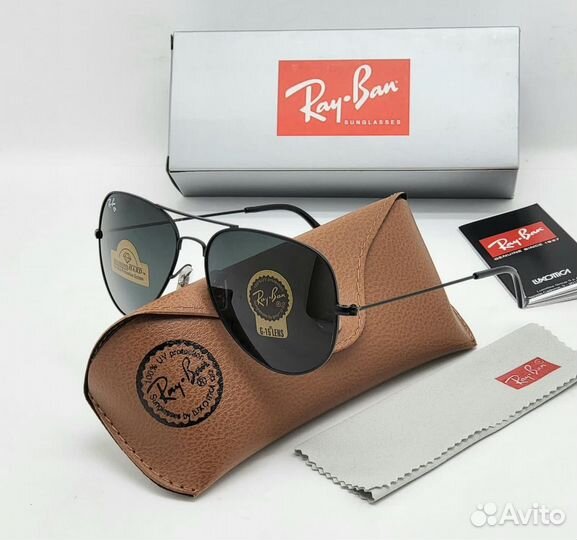 Солнцезащитные очки Ray Ban авиаторы стекло Листай