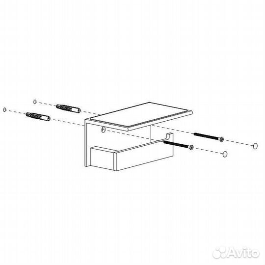 Decor Walther Contract TPH4 Держатель туалетной бумаги, цвет: черный матовый