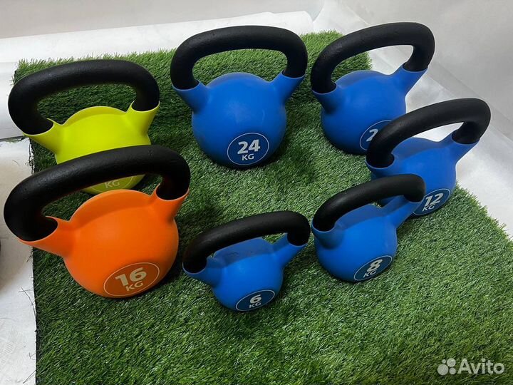 Гири чугунные обрезиненные 6-24 кг