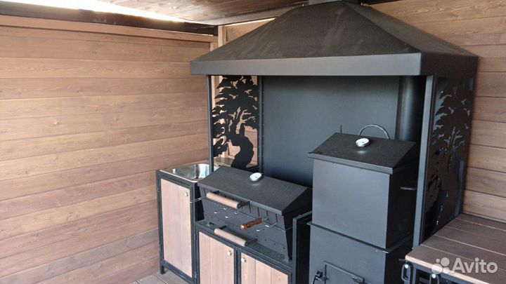 Беседка с мангальной зоной