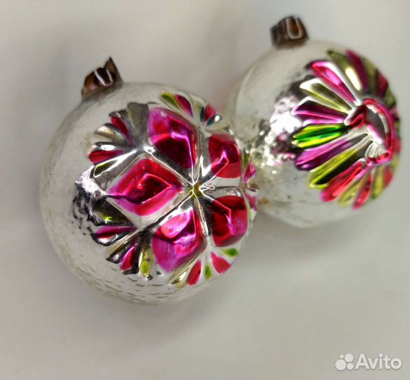 Ёлочные игрушки агитация Звезда Серп и Молот 2шт