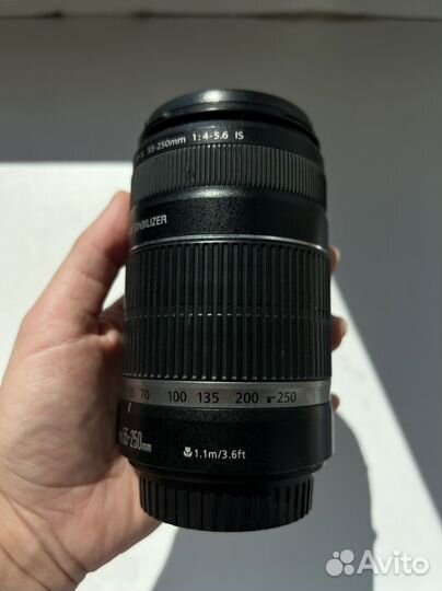 Объектив Canon EF-S 55-250 mm состояние нового