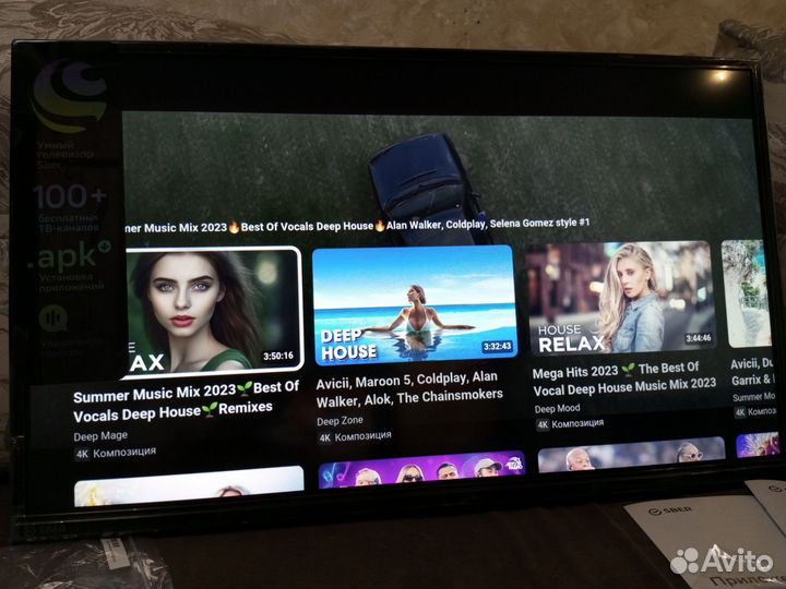 Новый безрамочный Телевизор SMART tv 32 сбер