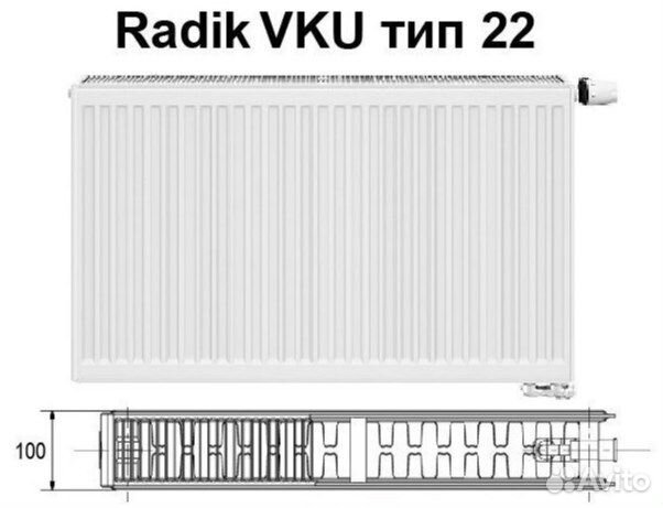 Радиатор стальной 500х1000 VKU22-5100 radik korado