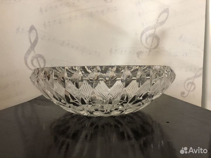 Хрустальная ваза для фруктов, салатник СССР